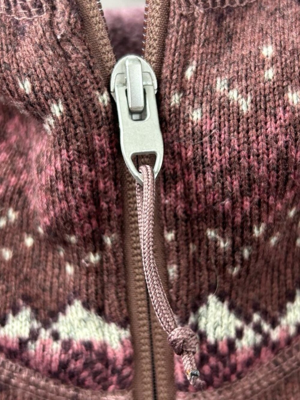 North Face Sweater Women’s M Printed Crescent Fleece Hooded Pullover Fair Isle - Picture 15 of 15